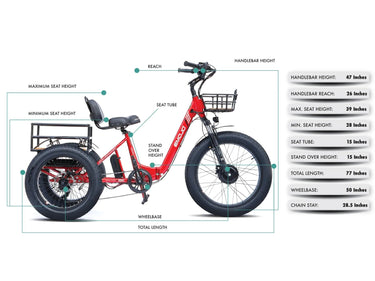 New Modern Trends E-Trikes Bison Pro Trike (New Model) Stronger Motor, & Longer lasting battery than the Caddy.